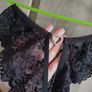 Elegant lace black set bra thongs size s 70 a Image 10