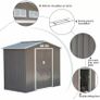 7ft. W X 4ft. D Metal Apex Garden Shed (free Postage) Image 6