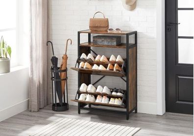 Vintage Shoe Cabinet with 2 Flaps Dustproof