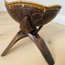 Handmade wooden bowel and stand Image 5