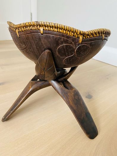 Handmade wooden bowel and stand