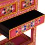 Sideboard with Drawers Solid Mango Wood Pink Hand Painted Image 7