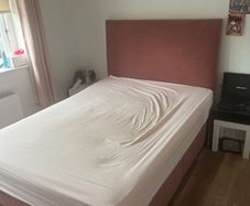 bed double includes headboard and mattress