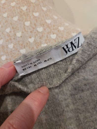 Zara grey wool mix cardigan uk10