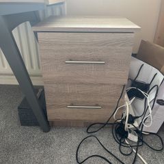 2 drawer oak locker