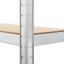 Storage Shelves 3 pcs Silver 75x30x172 cm Steel and MDF Image 8