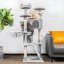NEW SALE | Cat Tree, 151cm Cat Scratching Post Stable Cat Tower for Large Cat, Activity Centre Cat Climbing Tree with 2 Cat House, Hammock, 4 Sisal Posts, Ladder, and Rest Place for Indoor Cat Image 5