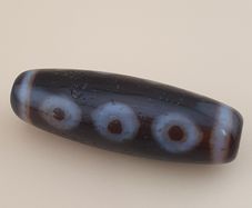 Vintage 5 Eyes Himalayan Tibetan Agate Dzi Bead Amulet