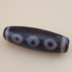 Vintage 5 Eyes Himalayan Tibetan Agate Dzi Bead Amulet