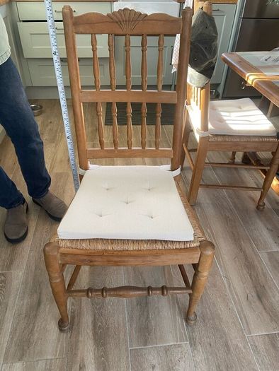 4 Solid Oak vintage dining chairs