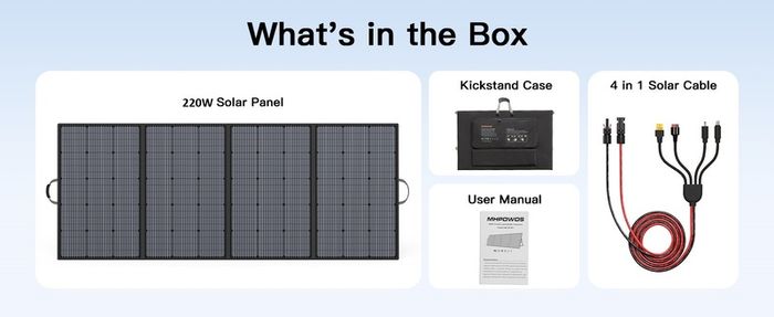 220W portable solar panel for camper van boat home