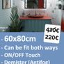 LED Bathroom Mirror Makeup Demister Defogger Touch Switch Image 2