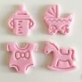 cake toppers BLUE & PINK baby shower Image 3