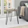 Dorel Owen Retro Round End Table- Grey Oak - 3613307COMUK Image 2