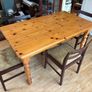 Lovely Rustic Pine Kitchen Table And 5 Chairs Image 3