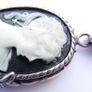 Vintage Sterling Silver 925  Pretty Cameo  Pendant and Necklace length 16,5" - 12,97g Image 6
