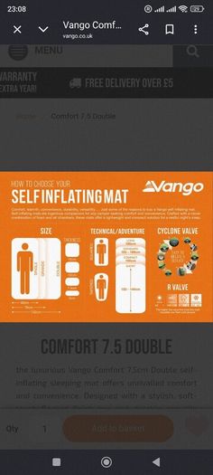 Double self inflatable mattress