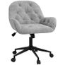 Office Chair Desk Chair Computer Chair, Height Adjustable, Velvet-Look, Grey Image 5