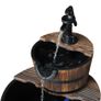 Wooden Water Pump Fountain, 2 Tier-Fir Wood/Steel Image 5