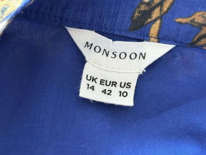 Ladies Blue Short Sleeve Floral Dress from Monsoon