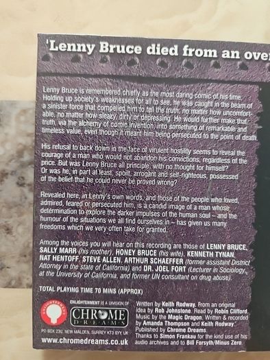Lenny Bruce CD - The Rise And Reckless Fall Of...