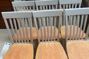 6 x Sturdy Grey Kitchen Dining Chairs - Can Deliver