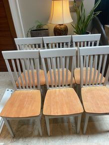 6 x Sturdy Grey Kitchen Dining Chairs - Can Deliver