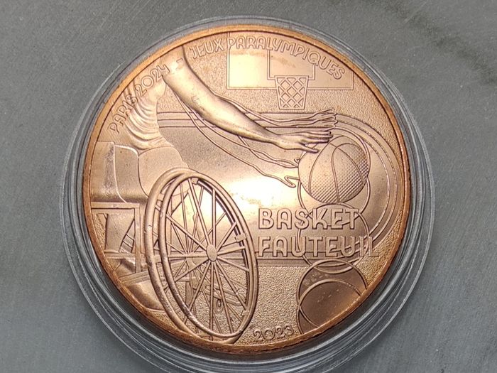 France 0.25 Euro Copper Coin Full Set (21 Coins) Paris Olympic Paralympic Games