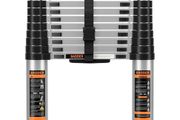Ladder with Non-Slip Feet,4.1M/13.5FT Aluminium Extension Loft Ladder with Stabilizer Bar