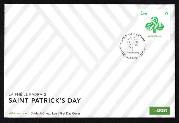 2017 Ireland St Patrick's Day Commemorative Stamp An Post First Day Cover (FDC)