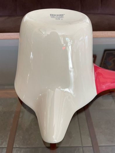 Retired 2019 Ikea Varmer Hot Chocolate Cocoa Two Spout Jug Pitcher Cream Red Handle
