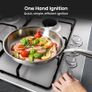 Built-in 60cm Gas Hob - Stainless Steel with 4 Cooking Areas, Easy Clean Surface, One -Hand Ignition, 60 x 52 x 8.9 cm (L x W x H) Image 6