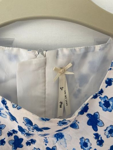 Next blue & white floral dress