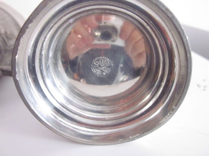 Vintage Pair of Reid Zinn Germany Pewter Stein