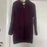 Aran Crafts Damson Marino Wool Hooded Cardigan /Coat Image 3