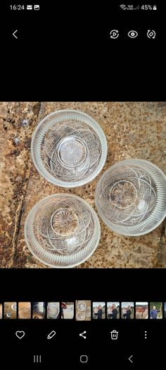 Vintage glass bowls