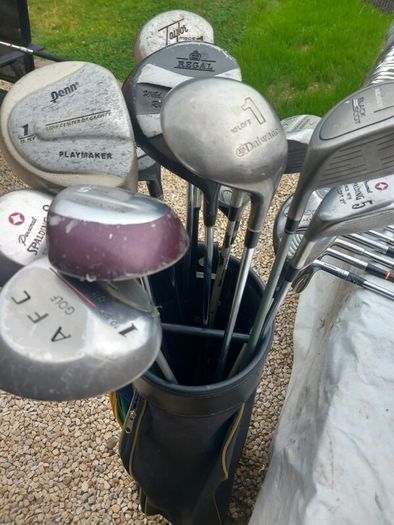 A selection of Golf clubs. Right handed clubs
