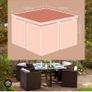 Rattan CUBE Table and chairs Image 2