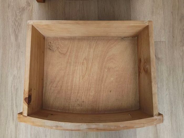 beautiful vintage solid wooden tall boy chest of drawers