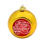 Personalised Christmas Bauble Ornament with Mirror with gold Finish Image 2