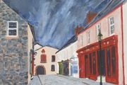 Original Irish Country Streetscape, Signed
