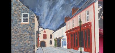 Original Irish Country Streetscape, Signed