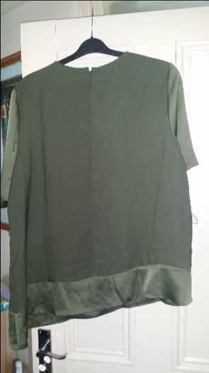 Asos khaki asymmetrical top no belt size UK18/20 EU46/48 Postage included