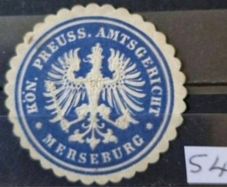 Imperial German prussian District court , Offical Correspondence Seal.,,, (54)