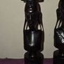 Pair of Ebony Wood African Candle holders Image 2