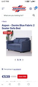 blue sofa bed