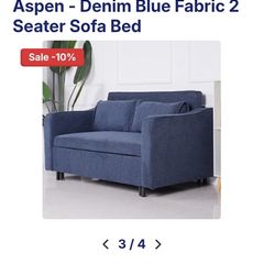 blue sofa bed