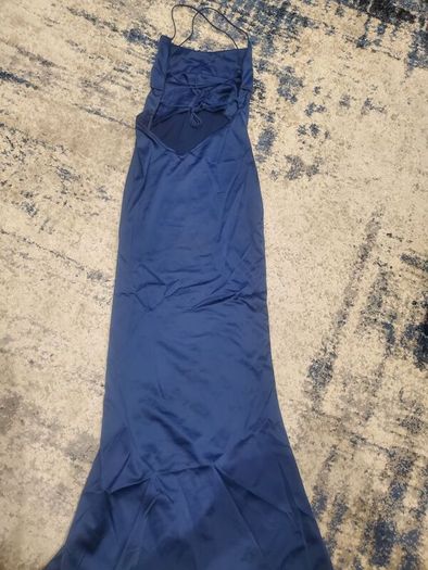 Stunning Midnight Blue Satin Dress