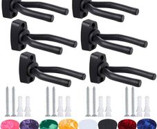 NEW SALE |  6 Packs Guitar Hanger Hook, Guitar Wall Mount Bracket Holder, Guitar Wall Hangers for Acoustic Guitar, Bass, Mandolin, Banjo, Ukulele