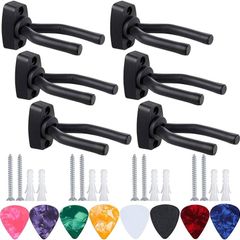 NEW SALE |  6 Packs Guitar Hanger Hook, Guitar Wall Mount Bracket Holder, Guitar Wall Hangers for Acoustic Guitar, Bass, Mandolin, Banjo, Ukulele